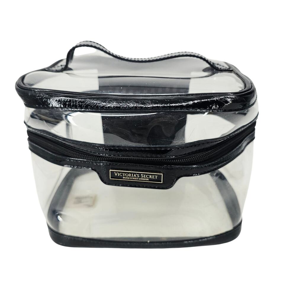 Victoria's Secret clear PVC train transparent Makeup Cosmetics Travel Case Bag